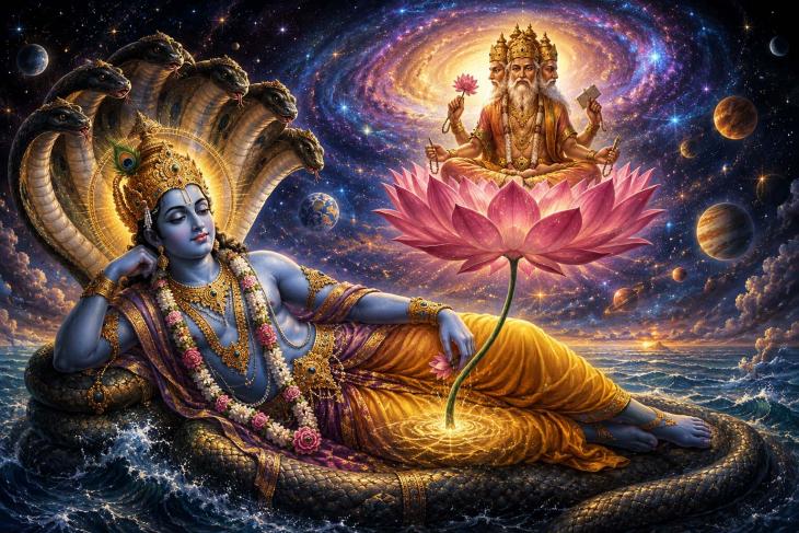 VISHNU, BRAHMA AND THE CREATION OF THE UNIVERSE