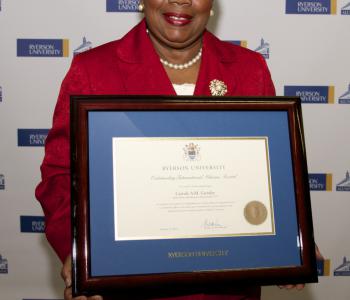 Carrole Guntley with Ryerson Award